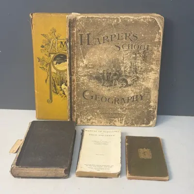 Harper's School Geography, Surveying & Assorted Books