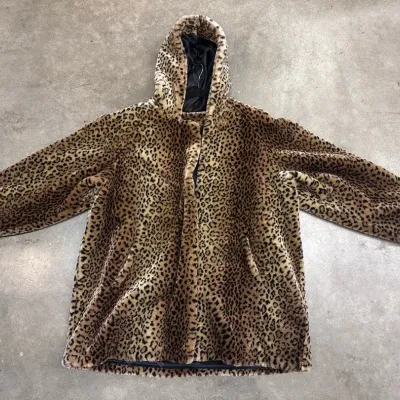 Dennis Brasso Faux Leopard Coat 