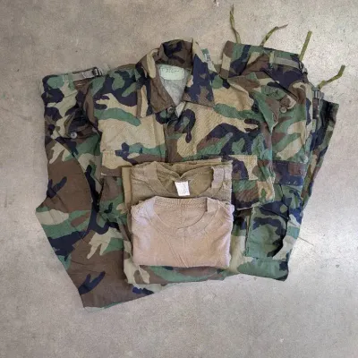 U.S. Military Battle Dress Uniform (BDU) Classic Woodland Camouflage Pattern 