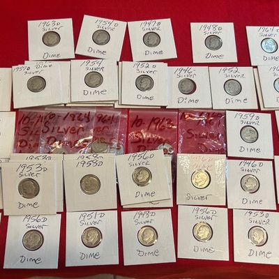 Sale Photo Thumbnail #2: Silver coins