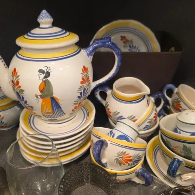Sale Photo Thumbnail #20: Antique Quimper Pottery