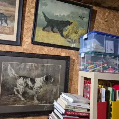 Sale Photo Thumbnail #84: Paintings and prints dogs