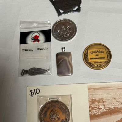 Assorted Collectible Medallions, Tokens, and Jewelry Charms