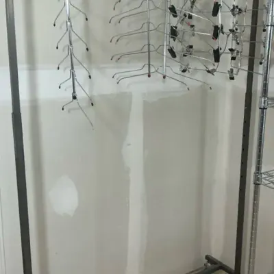 Heavy Duty Rolling Garment Rack With Hangers