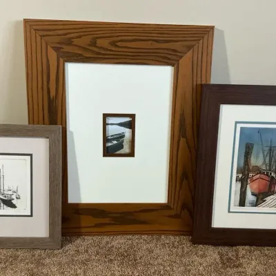 Lot Of 3 Framed Nautical/Waterfront Pictures