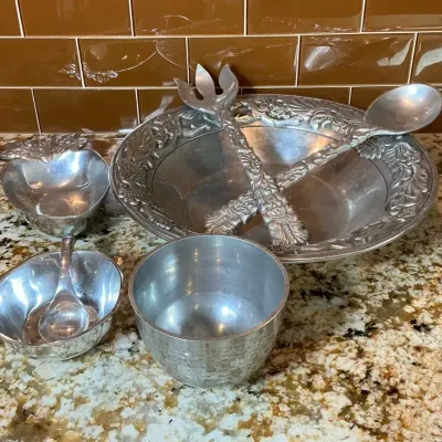 Charter Club Country Chateau Aluminum Serveware Lot