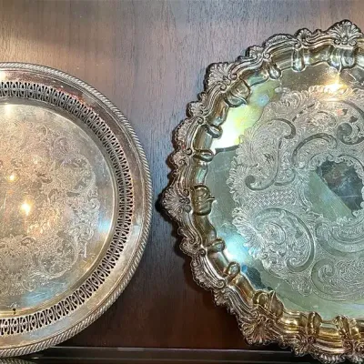 Vintage Silverplate Serving Trays - 2