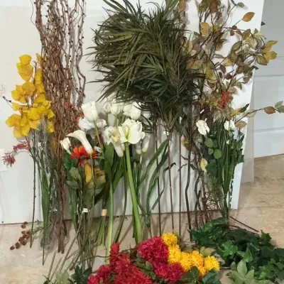 Large Lot Of Beautiful Faux Flowers