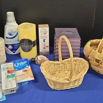Bathroom Essentials - Hand Wash, Oral B Power Toothbrush, Sonicare, Baskets, Shell Night Light