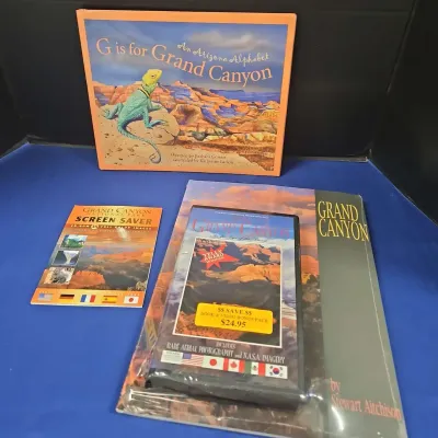 Learn About The Grand Canyon - Kids Book, CD Rom Screen Saver, VHS With Book