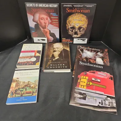 Historical Books & Magazines - Smithsonian Magazines 1988 & 2014, Walter Cronkite AutoBio, 