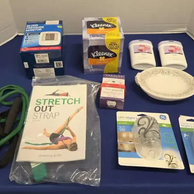 Get Healthy - Blood Pressure Monitor, Soap, Night Lights, Exercise Bands