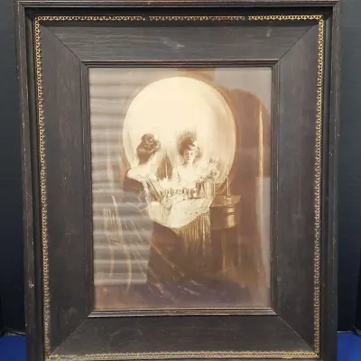 Framed Art  "All is Vanity", Famous Optical Illusion Artwork By Charles Allan Gilbert