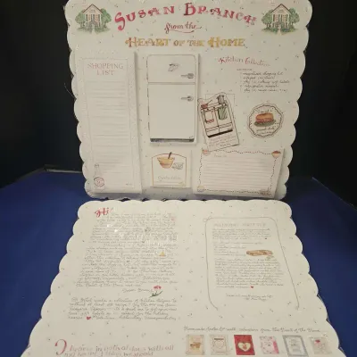 2 Susan Branch Heart Of The Home Kitchen Collection - List, Notepad, Magnets, Recipe Cards, Unopened
