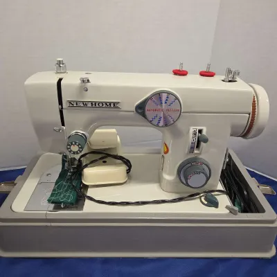 Vintage Janome New Home Sewing Machine - Carrying Case, Manuals, Acessories