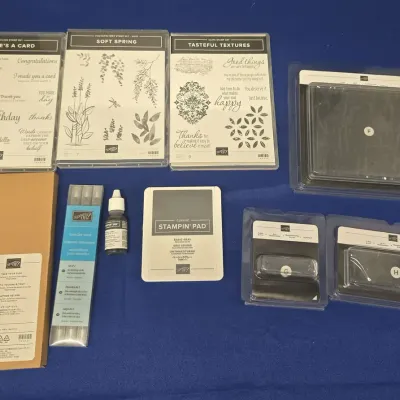 Stampin' Up! - Cling & Photopolymer Stamp Sets, Blender Pens, Ink, Clear Blocks