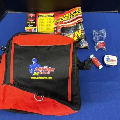 Jeff Gordon Network Collectibles - Bag, Lip Balm Holder, Ear Plugs, Pepsi Keychain, 2008 NASCAR