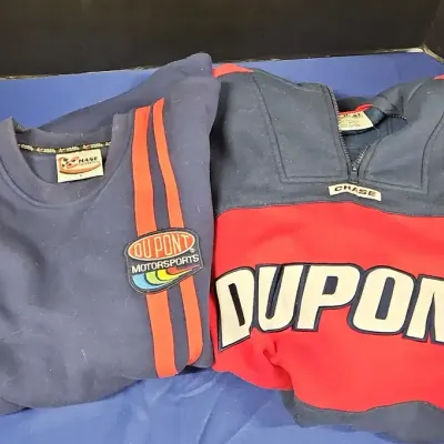 2 VTG Chase Authentics Pullover Sweater Tops - NASCAR Jeff Gordon Dupont Hendrick Motorsports M L