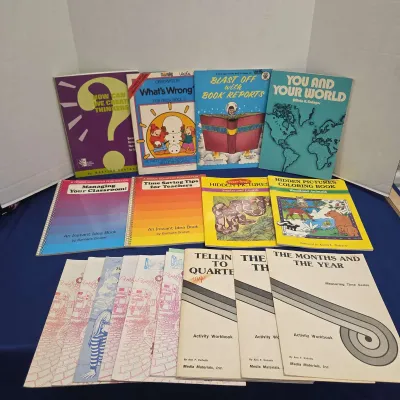 Vintage Educational & Activity Workbooks, Teacher Resource Books, & Children's Reading Materials