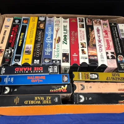Assorted VHS Tapes - Jurassic Park, Die Hard, Mighty Ducks, Classics