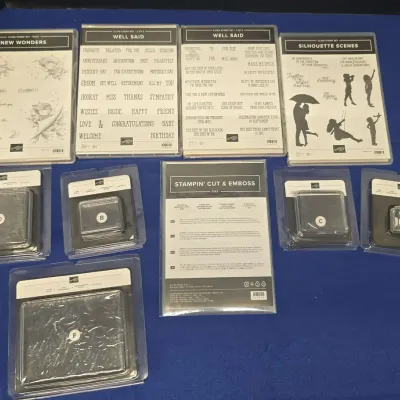 Stampin' Up! - New Wonders, Well Said, Silhouette Scenes, Clear Blocks, Cling Stamp Set