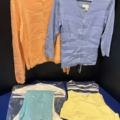 6 Women’s Casual Corner Knit Tops - Size S/M, Cardigans, Long & Short Sleeve, Tank, Sweaters