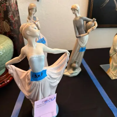 Lladró Porcelain "The Dancer" Figurine (#5050), NAO by Lladró "Girl w/ Jugs" Figurine #4875, 