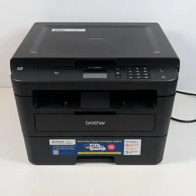 Sale Photo Thumbnail #105: Brother HL-L2390DW monochrome laser printer with flatbed copier and scanner, in clean, gently used condition.