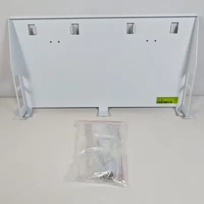 Sale Photo Thumbnail #101: White metal mounting bracket with included hardware in a plastic bag, in unused condition.