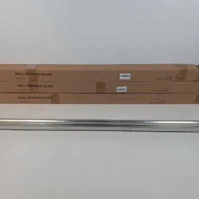Sale Photo Thumbnail #116: Three boxed sets and one loose set of 40-inch heavy-duty ball bearing drawer slides, model D2053.