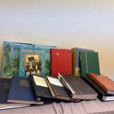 Mystery Lot Of Stamp Albums Including Stamps 