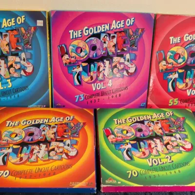 The Golden Age Of Looney Tunes Volumes 1-5 Laserdiscs