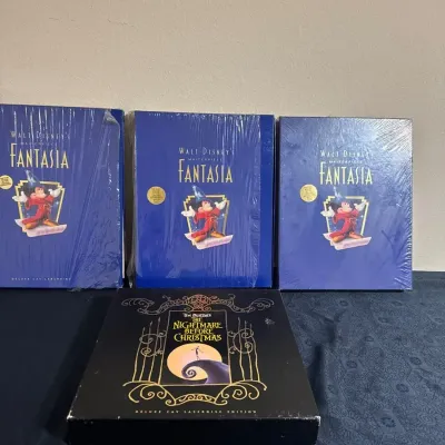 Fantasia Compact Discs and Laser and Nightmare Before Christmas Laser Discs