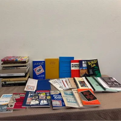 Large lot of 30+ vintage and used philatelic reference books and pamphlets