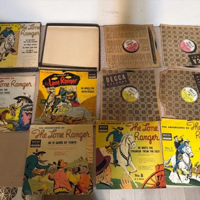 Rare Collection Of vintage Lone Ranger Records 