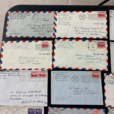 1950s U.S. Military APO Airmail Covers –  Korean War Era & Overseas Po