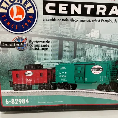 Lionel LionChief New York Central remote control train set in its original box, model number 6-82984.