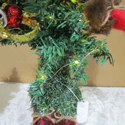 Sale Photo Thumbnail #237: Gnome is 19" and lights up; Small 14"tree does not light up, see pictures