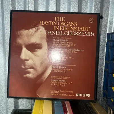 Sale Photo Thumbnail #16: "The Haydn Organs in Eisenstadt" vinyl record box set by Daniel Chorzempa, released on the Philips label.