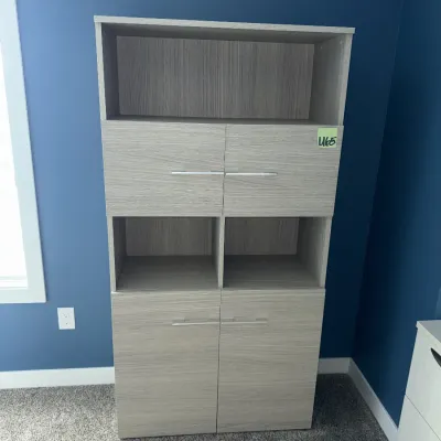 Sale Photo Thumbnail #308: Measures approximately 16" deep, 36" wide, 70" tall. Currently anchored to the wall so there may be a few holes on the rear side, but in overall great condition