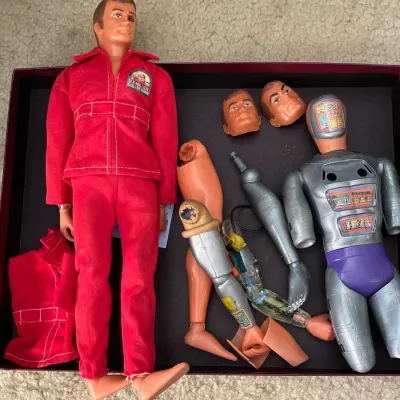 Sale Photo Thumbnail #222: Vintage 1970s 6 Million Dollar Man & Maskatron action figures