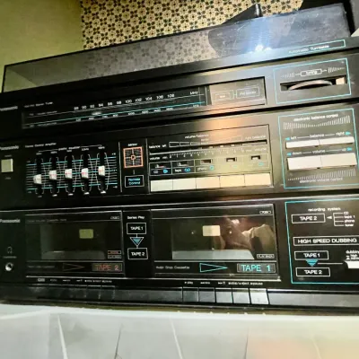 Sale Photo Thumbnail #71: Panasonic turntable, stereo amp and dual tape deck unit 