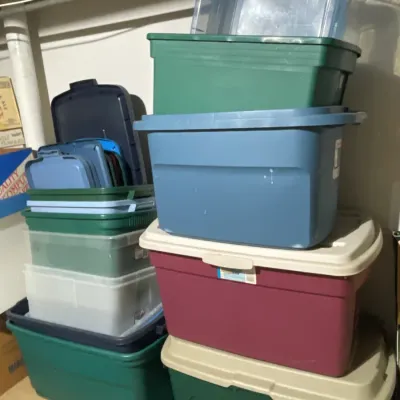 Sale Photo Thumbnail #167: Some of the MANY plastic bins available for sale