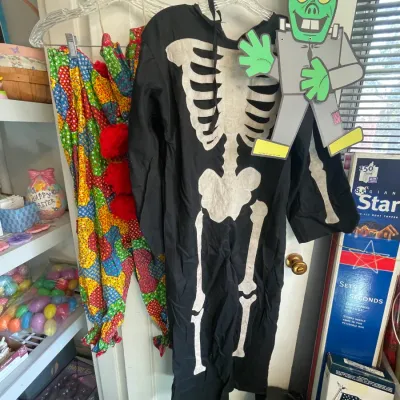 Sale Photo Thumbnail #34: Handmade clown and skeleton full-body Halloween costumes
