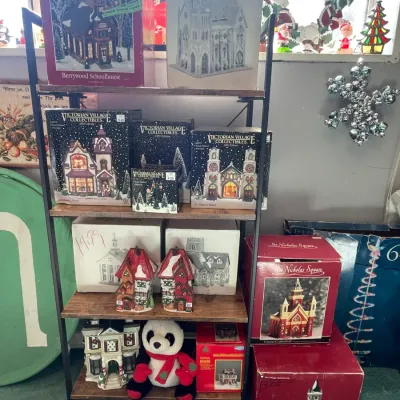 Sale Photo Thumbnail #18: Victorian Village Christmas lighted buildings