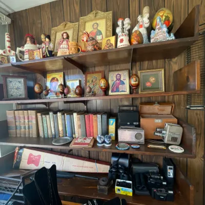 Sale Photo Thumbnail #196: A large selection of Ukranian icons and decor