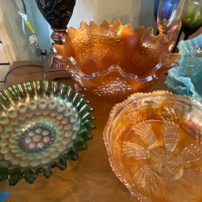 Sale Photo Thumbnail #126: Fenton and Carnival glass
