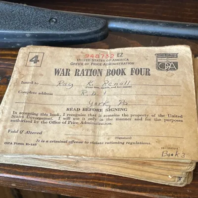 Sale Photo Thumbnail #201: WWII ration books