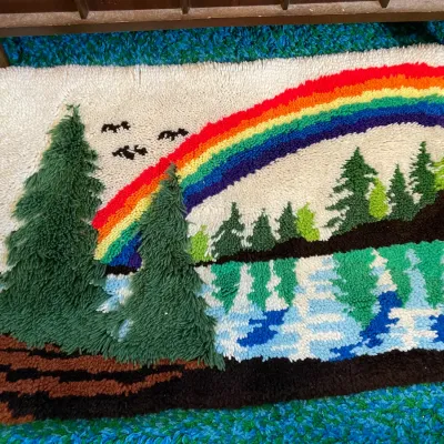 Sale Photo Thumbnail #61: Remember latch hook rugs??!! :)