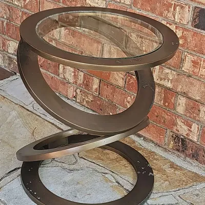 Contemporary Glass End Table